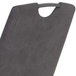 Wohnen Grauer Microfaser Stuhl mit Schwingfuß - Racelyn (Set)