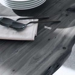 Grauer Naturkantentisch mit X-Beinen - Tyrelia^Wohnen Clearance