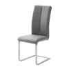Wohnen Grauer Polsterstuhl für den Esstisch Cimbaly mit Schwinggestell (4er Set)