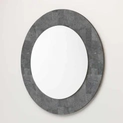Wohnen Grauer Spiegel mit Rahmen aus Stein - Maratas