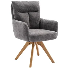 Wohnen Grauer Tischsessel mit Federkern - Cregorian (2er Set)