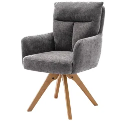 Wohnen Grauer Tischsessel mit Federkern - Cregorian (2er Set)