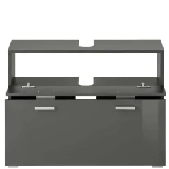 Grauer Unterschrank fürs Waschbecken Hochglanz - Ulivia^Wohnen