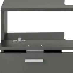 Grauer Unterschrank fürs Waschbecken Hochglanz - Ulivia^Wohnen