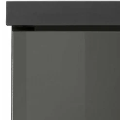 Grauer Unterschrank fürs Waschbecken Hochglanz - Ulivia^Wohnen