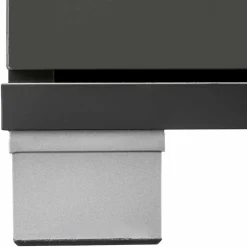 Grauer Unterschrank fürs Waschbecken Hochglanz - Ulivia^Wohnen