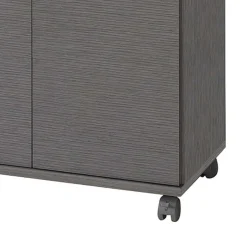 Wohnen Grauer Waschbecken Schrank auf Rollen - Invicalo