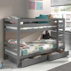 Graues Etagenbett in drei Höhen wählbar - Potosia^Wohnen Online