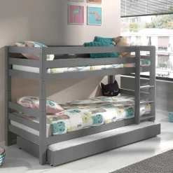 Graues Etagenbett mit Ausziehbett - Akreditarus^Wohnen Clearance