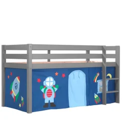 Graues Kinderhochbett für Themenzimmer Astronaut - Pants^Wohnen