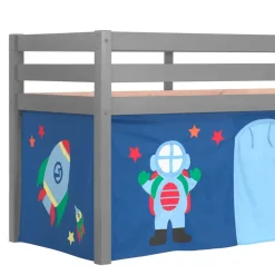 Graues Kinderhochbett für Themenzimmer Astronaut - Pants^Wohnen