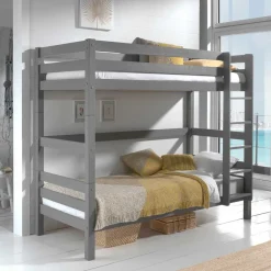 Kinder Wohnen Graues Stockbett Etagenbett in drei Höhen - Vadromo