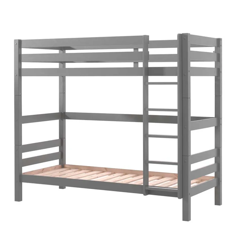 Kinder Wohnen Graues Stockbett Etagenbett in drei Höhen - Vadromo
