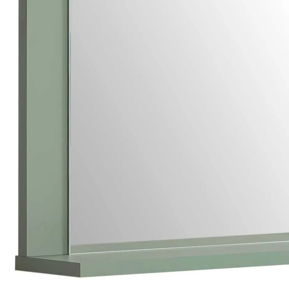 Wohnen Graugrüner Spiegel mit Ablage - Velmarun