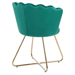 Wohnen Grüne Muschelstühle aus Samt - Baly (2er Set)