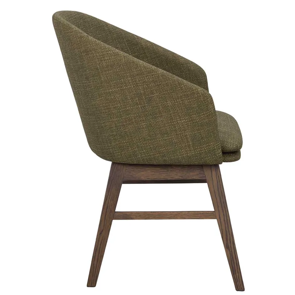 Grüner Armlehnenstuhl halbrund - Ohio (2er Set)^Wohnen