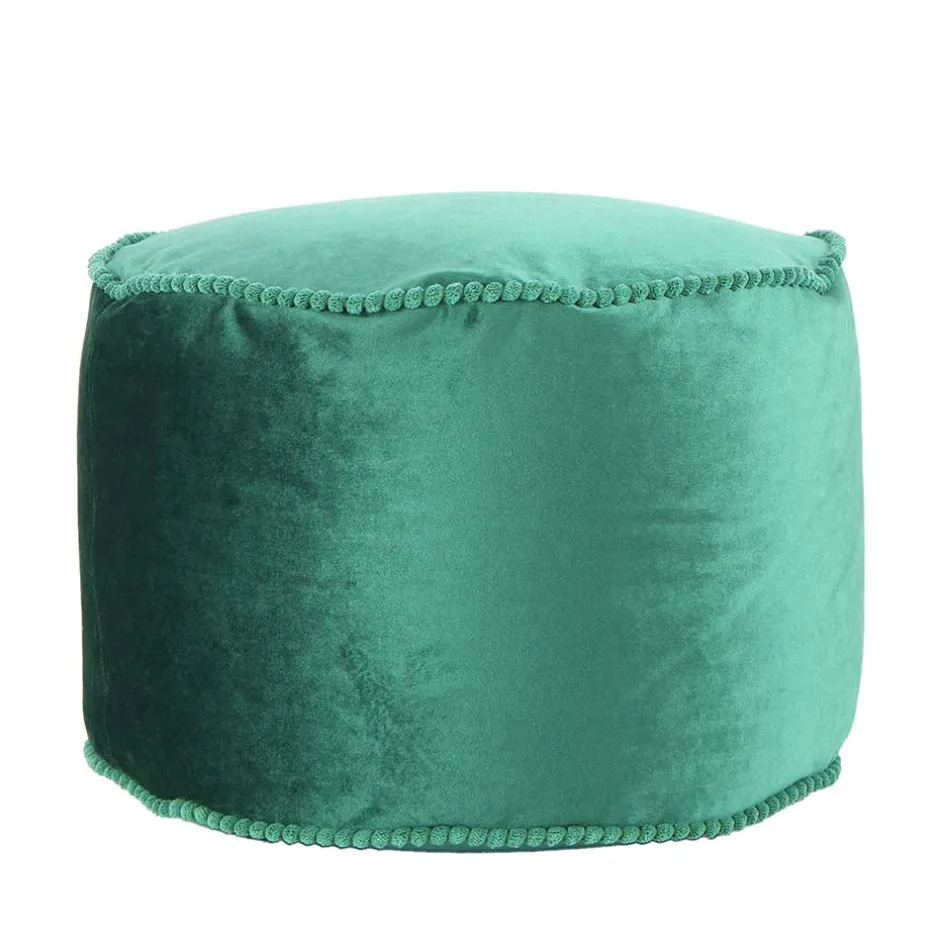 Grünes Meditationskissen mit Samtbezug - Lacredu^Wohnen New