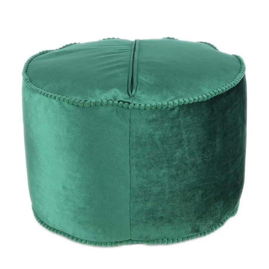 Grünes Meditationskissen mit Samtbezug - Lacredu^Wohnen New