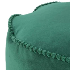 Grünes Meditationskissen mit Samtbezug - Lacredu^Wohnen New