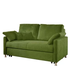 Grünes Zweisitzer Sofa ausklappbar - Molocai^Wohnen Outlet