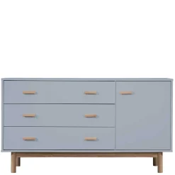 Wohnen Große Kombi-Kommode in Grau mit Eiche - Caldaro