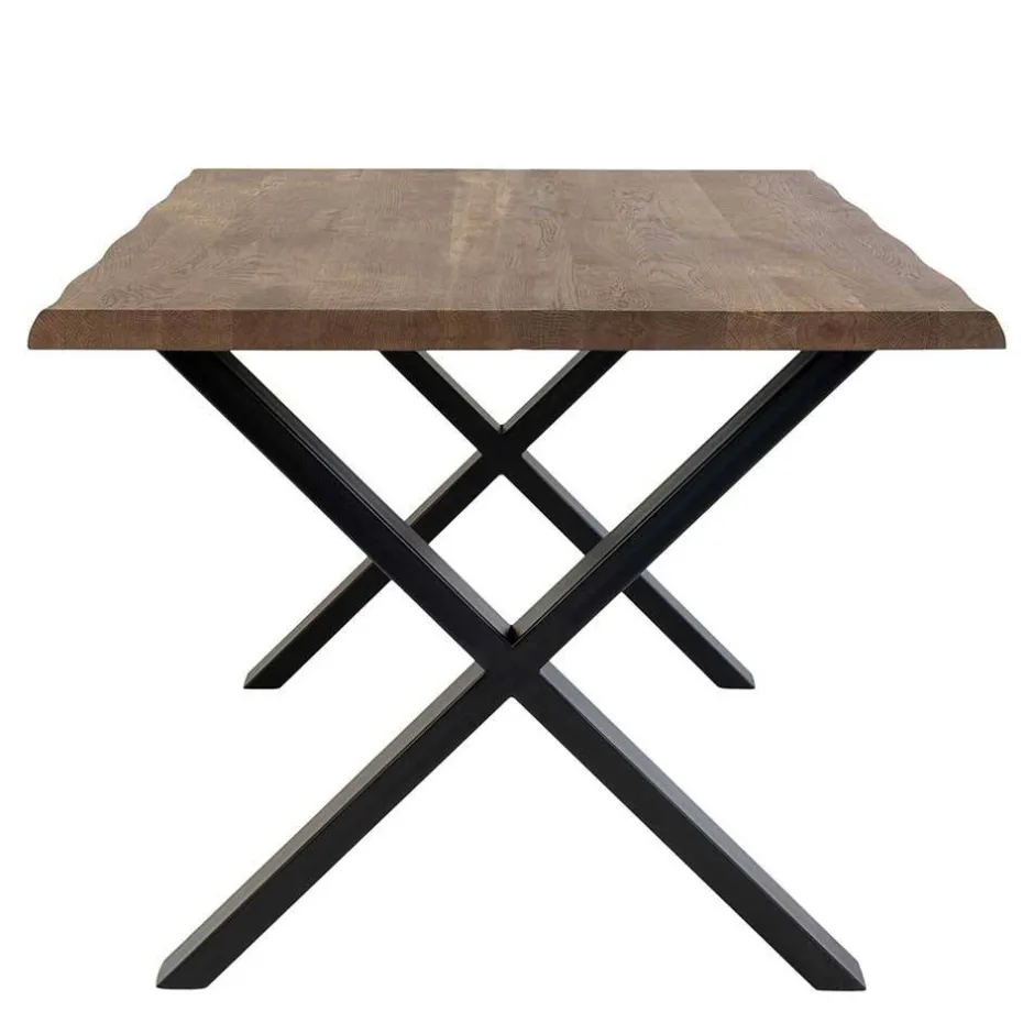 Wohnen Großer Esszimmertisch aus Eiche Rauchfarben - Isabelon