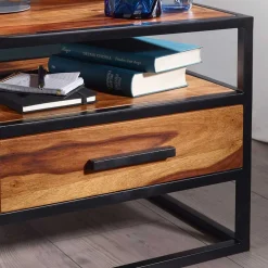 Wohnen Großer Industrial Nachttisch mit Schublade - Enyet