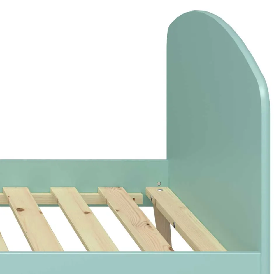 Kinder Wohnen Großes Kinderbett in Mint & Eiche - Vrespa
