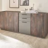 Großes Sideboard in Eiche Dunkel und Anthrazit - Mundo^Wohnen