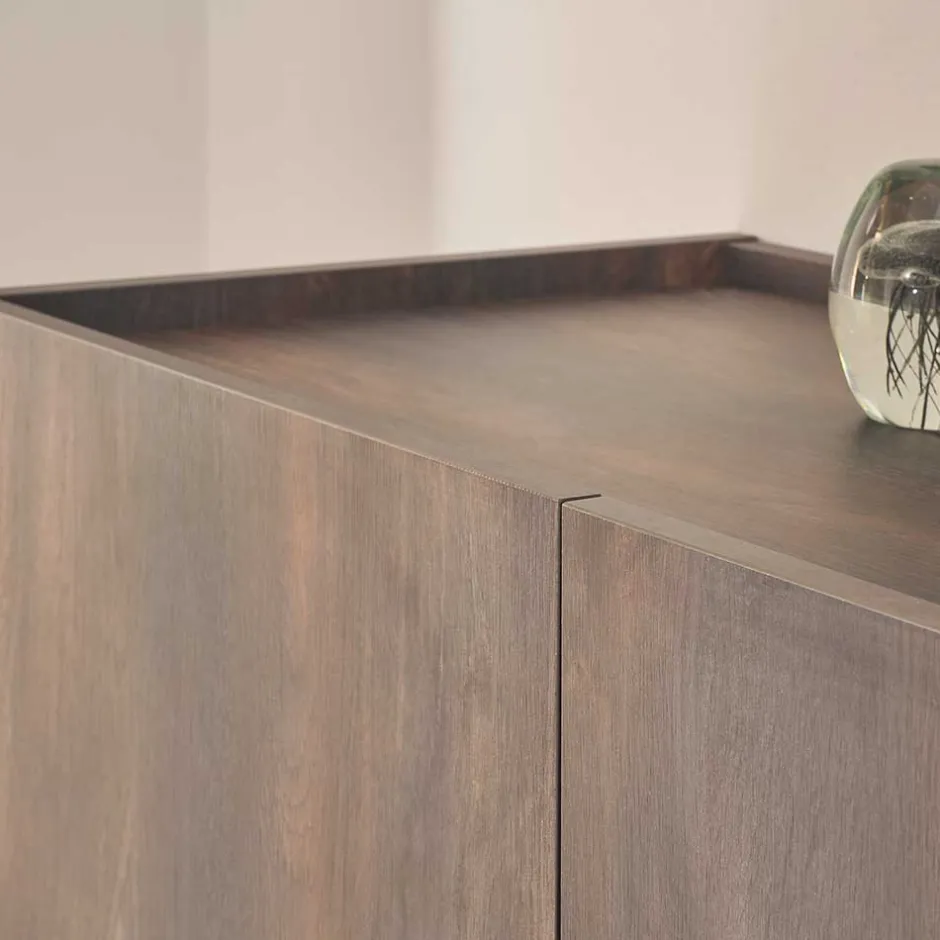 Großes Sideboard in Eiche Dunkel und Anthrazit - Mundo^Wohnen