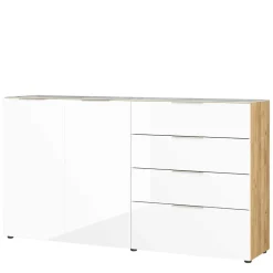 Wohnen Großes Sideboard in Wildeiche & Weiß - Riodna