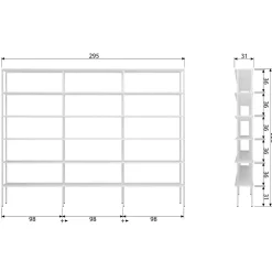 Großes Stauraum Regalsystem in Weiß - Leyma^Wohnen Clearance