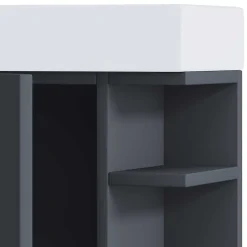 Wohnen Gäste WC Waschtisch in Anthrazit mit Weiß - Fabio