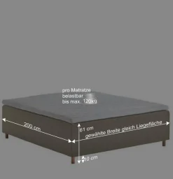 Wohnen H3 Polsterbett in Creme & Natur - Suvanica