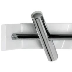 Wohnen Hakenleiste aus Metall in Weiß & Chrom - Monchy