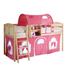Kinder Wohnen Halbhohes Kinder Spielbett in Kiefer Natur - Duane