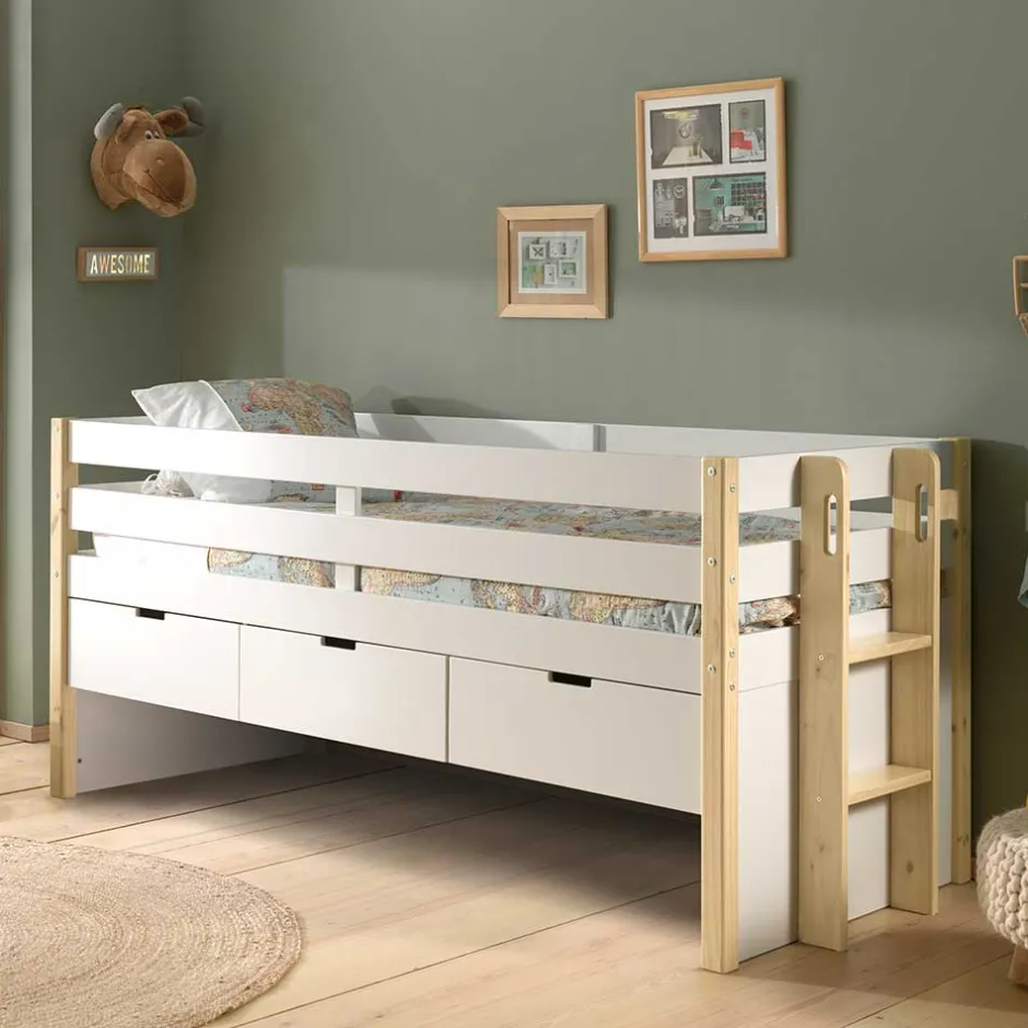 Kinder Wohnen Halbhohes Kinderbett als Kojenbett - Sharky