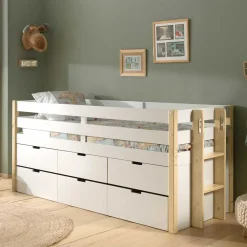 Kinder Wohnen Halbhohes Kinderbett als Kojenbett - Sharky