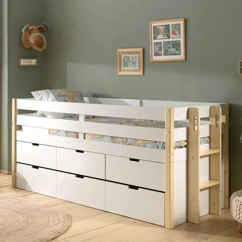 Kinder Wohnen Halbhohes Kinderbett als Kojenbett - Sharky