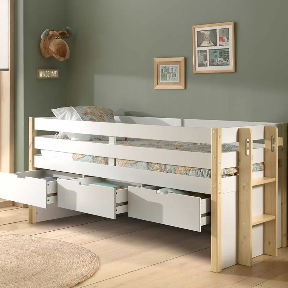 Kinder Wohnen Halbhohes Kinderbett als Kojenbett - Sharky