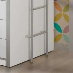 Kinder Wohnen Halbhohes Kinderbett Boro in Weiß