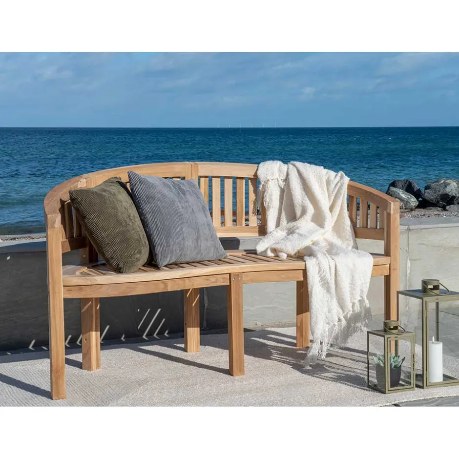 Halbrunde Gartenbank mit drei Sitzplätzen - Starolin^Wohnen Outlet