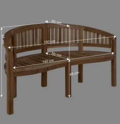 Halbrunde Gartenbank mit drei Sitzplätzen - Starolin^Wohnen Outlet