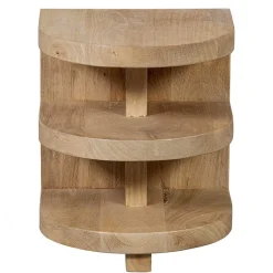 Wohnen Halbrunder Beistelltisch im Skandi Design - Fuxiata