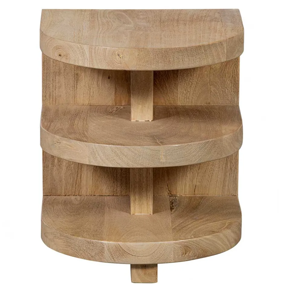 Wohnen Halbrunder Beistelltisch im Skandi Design - Fuxiata