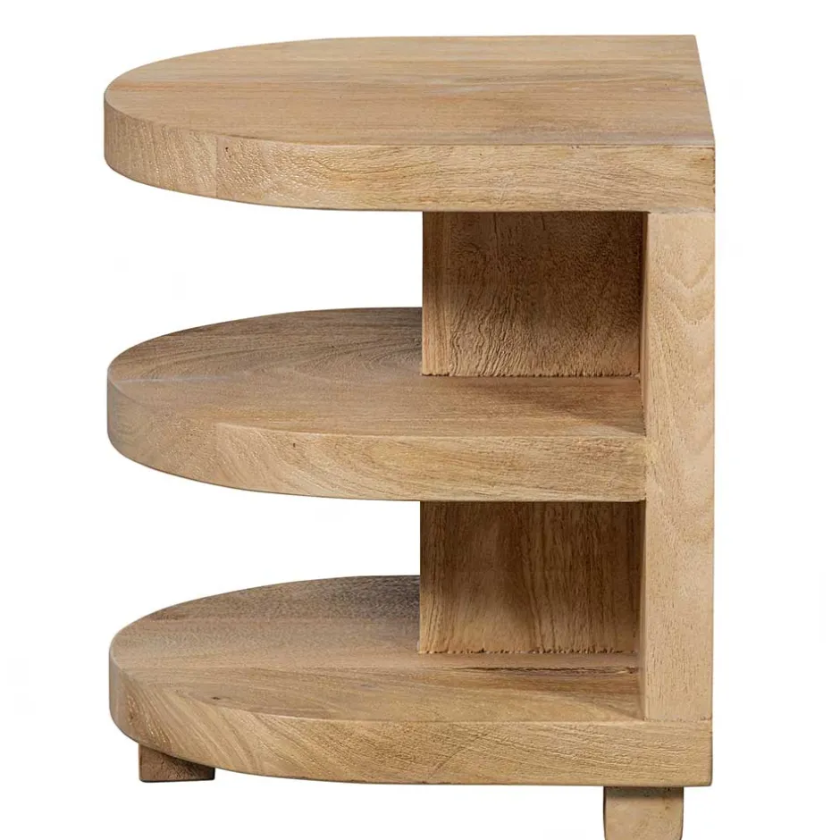 Wohnen Halbrunder Beistelltisch im Skandi Design - Fuxiata