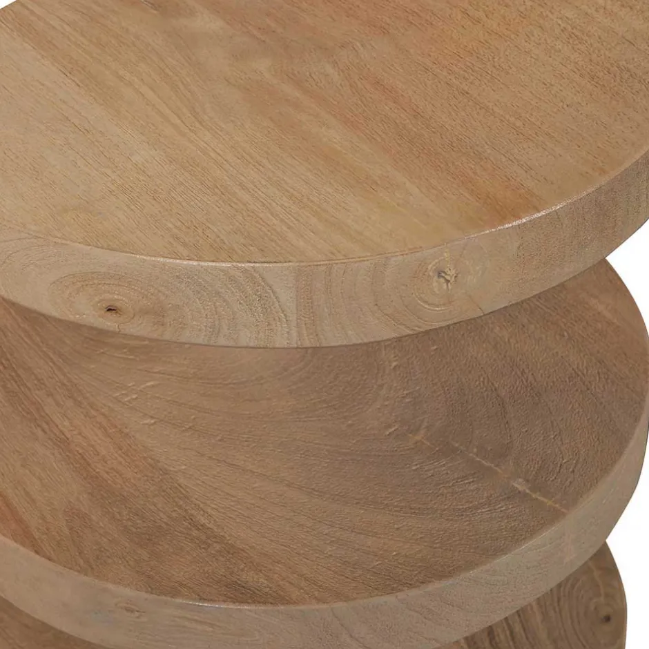 Wohnen Halbrunder Beistelltisch im Skandi Design - Fuxiata