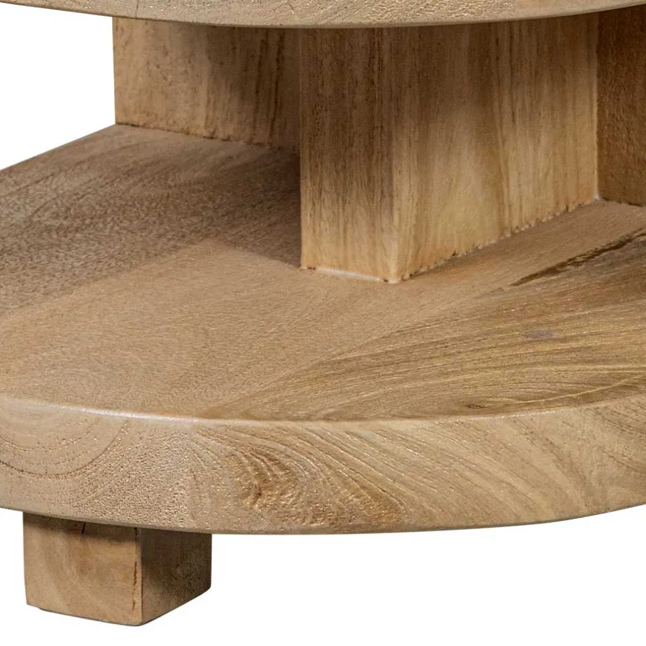 Wohnen Halbrunder Beistelltisch im Skandi Design - Fuxiata