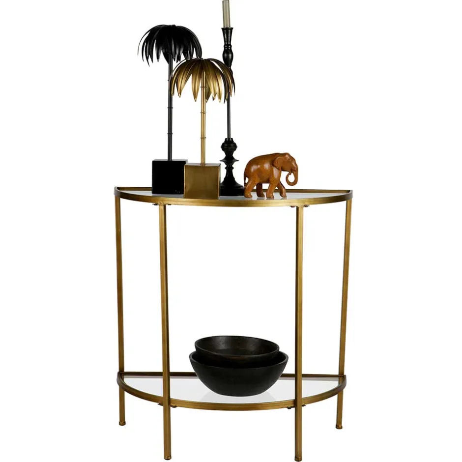 Wohnen Halbrunder Konsolentisch mit Glasplatten - Gulcam