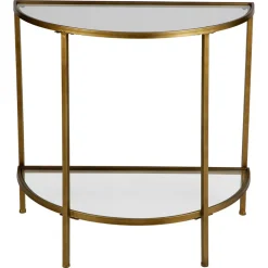Wohnen Halbrunder Konsolentisch mit Glasplatten - Gulcam